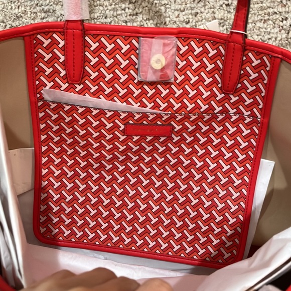 Tory Burch T Zag Tote, Red, #64206, Retail $399 - Picture 5 of 10